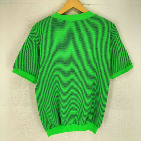 ヘルスニット Healthknit アクリル コットン ボーダー 半袖 ニット シャツ メンズ S