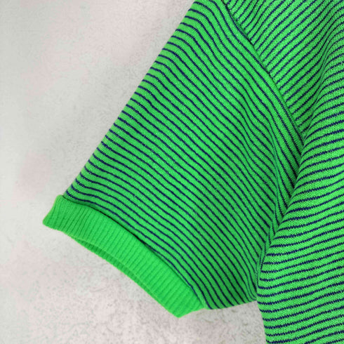 ヘルスニット Healthknit アクリル コットン ボーダー 半袖 ニット シャツ メンズ S