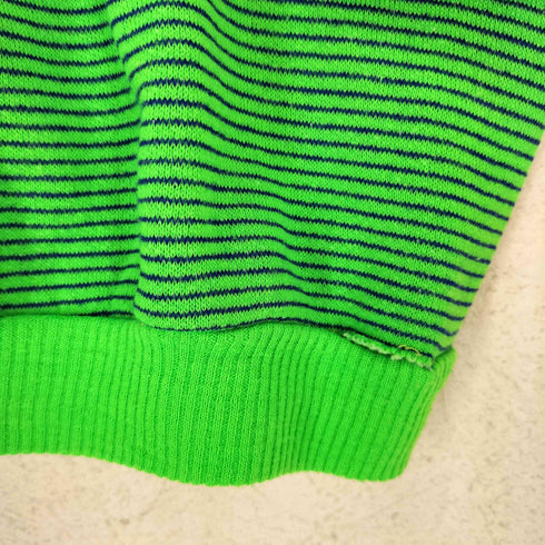 ヘルスニット Healthknit アクリル コットン ボーダー 半袖 ニット シャツ メンズ S