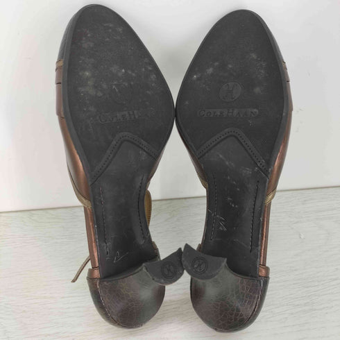 コールハーン COLE HAAN アンクルストラップ パイソン パンプス レディース US:7