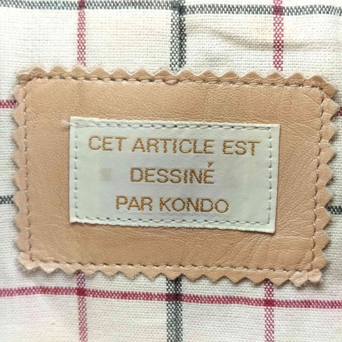 CET ARTICLE EST DESSINE PAR KONDO LEATHER 本革 レザージャケット レディース 36