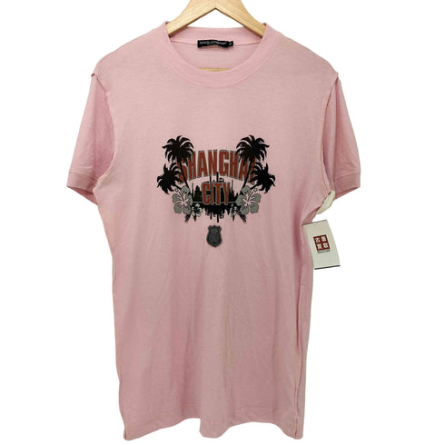 ドルチェアンドガッバーナ DOLCE&GABBANA 90-00s SHANGHAI CITY プリント 半袖Tシャツ メンズ EUR:50