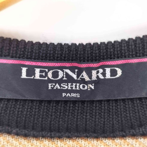 レオナール LEONARD カシミヤシルク 総柄 ワンピース レディース M