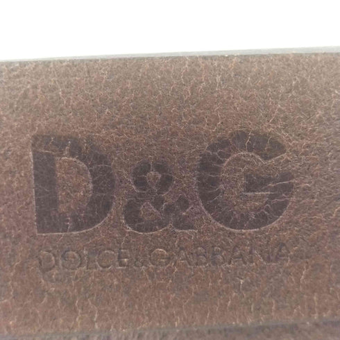 ドルチェアンドガッバーナ DOLCE&GABBANA DC ゴールドバックル レザーベルト メンズ