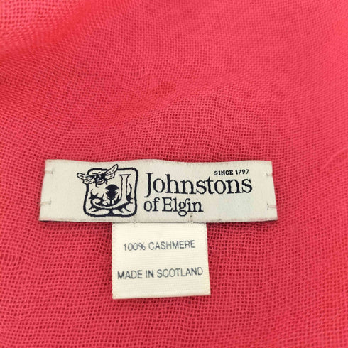 ジョンストンズオブエルガン johnstons of elgin カシミヤ100 フリンジ マフラー レディース