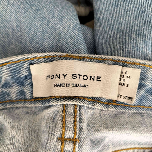 PONY STONE ポニーストーン ダメージ加工 デニムパンツ Y2K レディース S