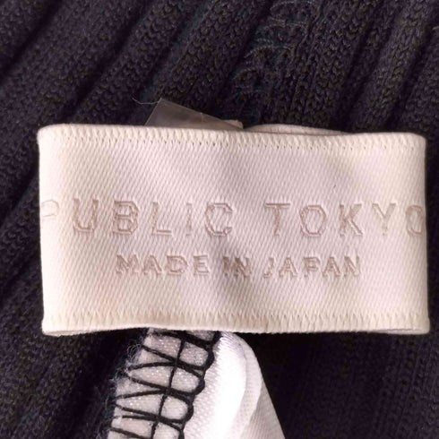 パブリックトウキョウ PUBLIC TOKYO ランダムリブハーフスリーブカットアウトトップス レディース FREE