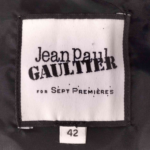 ジャンポールゴルチエ Jean Paul GAULTIER ドッキング ダブルカラー ダブルブレスト ナイロン ダウンジャケット レディース JPN:42