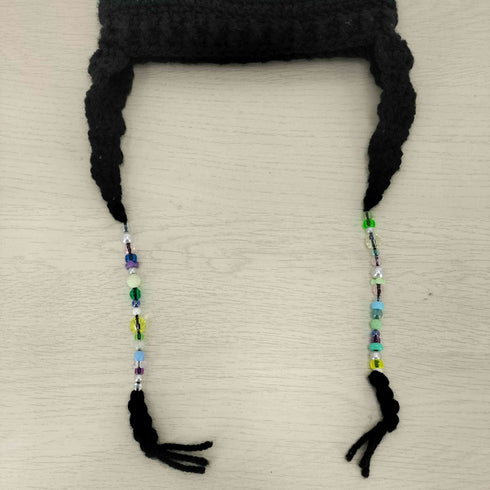 HANDJOB CAT HAT ビーズ 猫耳 ニット帽 レディース