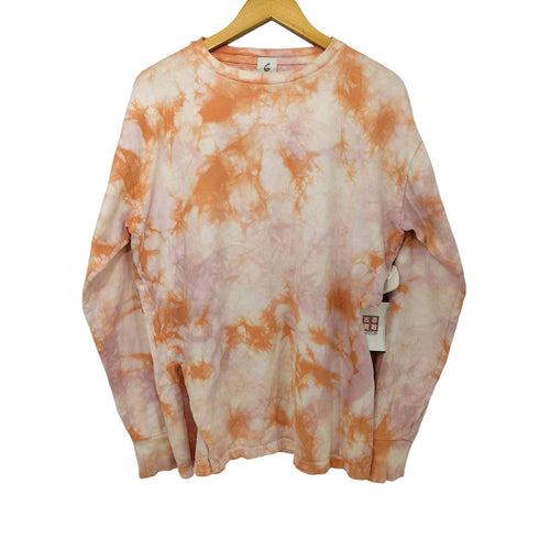 ロクビューティーアンドユースユナイテッドアローズ 6 BEAUTY & YOUTH UNITED ARROWS DOUBLE SLIT TIE DYE MOTIF PULLOVER ダブルスリット タイダイ モチーフ プルオーバー 長袖 レディース