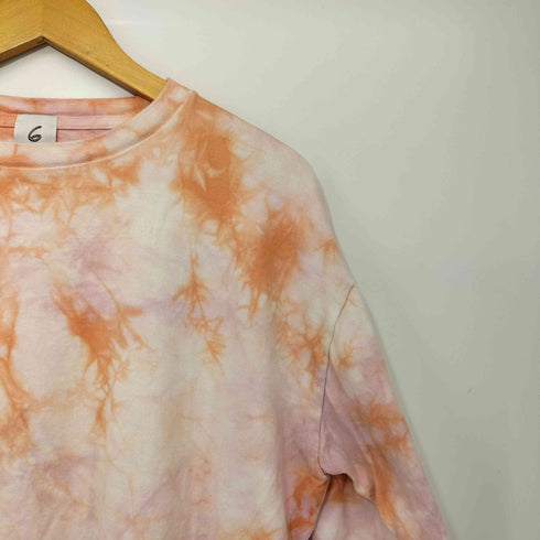 ロクビューティーアンドユースユナイテッドアローズ 6 BEAUTY & YOUTH UNITED ARROWS DOUBLE SLIT TIE DYE MOTIF PULLOVER ダブルスリット タイダイ モチーフ プルオーバー 長袖 レディース
