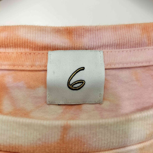 ロクビューティーアンドユースユナイテッドアローズ 6 BEAUTY & YOUTH UNITED ARROWS DOUBLE SLIT TIE DYE MOTIF PULLOVER ダブルスリット タイダイ モチーフ プルオーバー 長袖 レディース