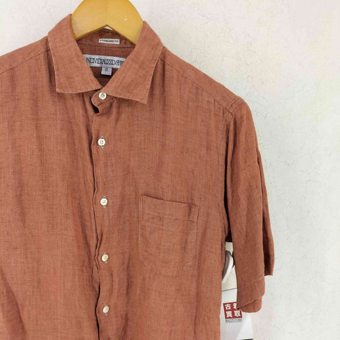 インディヴィジュアライズドシャツ individualized shirts USA製 リネン100 レギュラーカラーショートスリーブシャツ メンズ 15