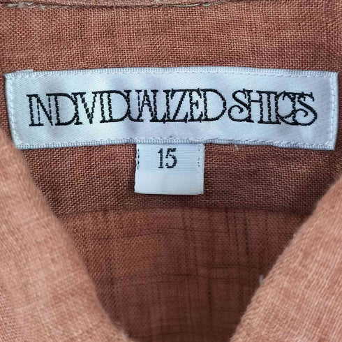インディヴィジュアライズドシャツ individualized shirts USA製 リネン100 レギュラーカラーショートスリーブシャツ メンズ 15