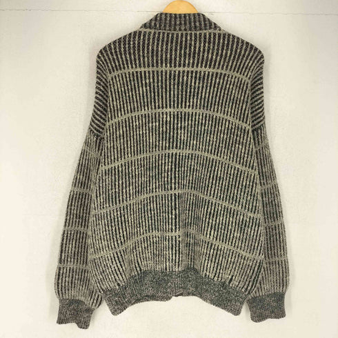 cashmere カシミヤ混 スタンドカラー 比翼 ジップ ニット セーター カーディガン メンズ 54