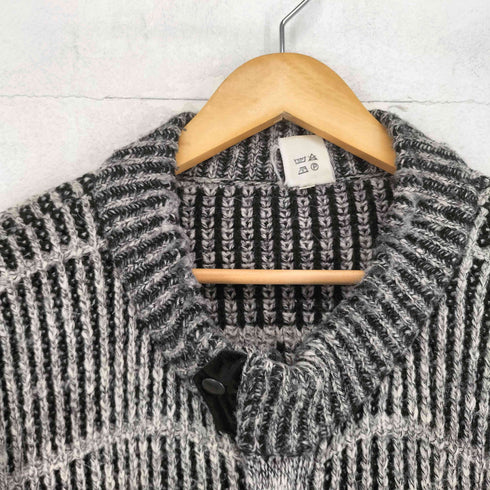 cashmere カシミヤ混 スタンドカラー 比翼 ジップ ニット セーター カーディガン メンズ 54