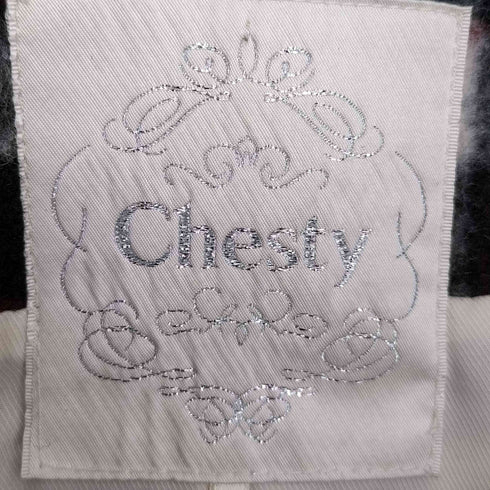 チェスティ Chesty チェックバルーンスリーブ ノーカラー ミディアムコート レディース JPN:1