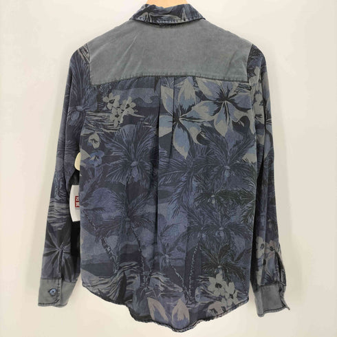 デシグアル Desigual Danubio Camoflower Navy Soft Touch Shirt レディース import:S
