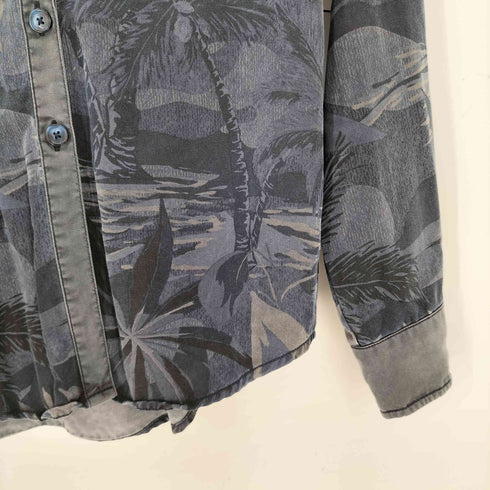 デシグアル Desigual Danubio Camoflower Navy Soft Touch Shirt レディース import:S