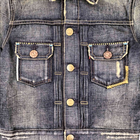 リーバイス Levis 2nd Type ヴィンテージ加工 デニムジャケット レディース import:M