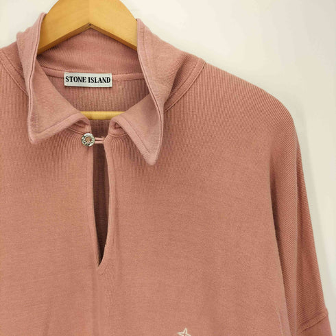 ストーンアイランド STONE ISLAND 80S イタリア製 マッシモオスティ 本人期 ロゴ 刺繍 スキッパー コットン スウェット メンズ
