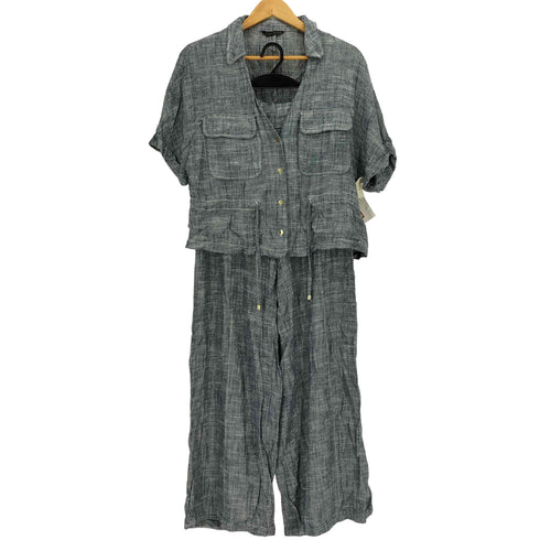 ザラ ZARA リネンサファリシャツ セットアップ レディース import:S