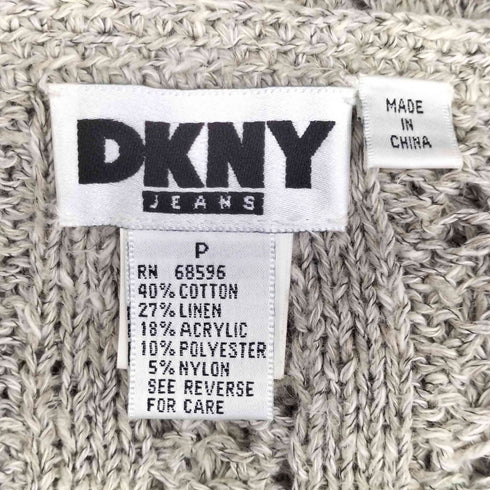ダナキャランニューヨークジーンズ DKNY JEANS 90-00S コットンリネン Vネックニット メンズ
