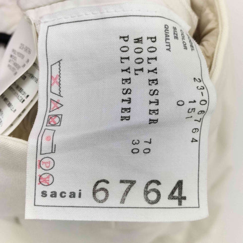 サカイ Sacai Suiting Mix Skirt スーチング ミックス スカート レディース 0