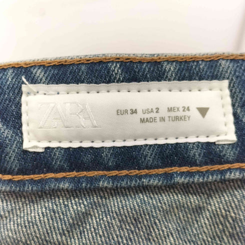 ザラ ZARA ジップフライ ストレートデニムパンツ レディース DE:34