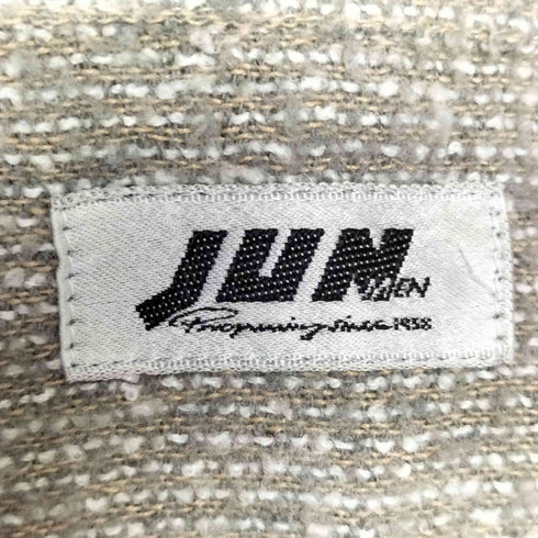 ジュンメン JUN MEN 80S レーヨン混 ネップ 両フラップ ポケット L/S レギュラーカラー シャツ メンズ