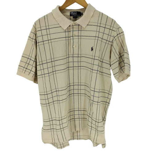 ポロバイラルフローレン Polo by RALPH LAUREN USA製 格子柄半袖ポロシャツ メンズ import:XL