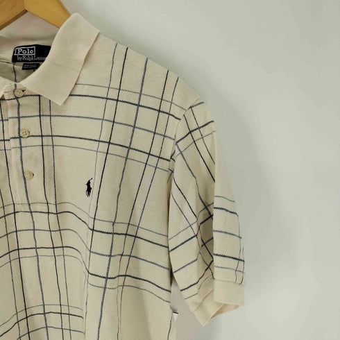 ポロバイラルフローレン Polo by RALPH LAUREN USA製 格子柄半袖ポロシャツ メンズ import:XL