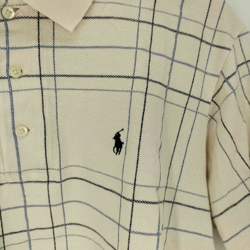 ポロバイラルフローレン Polo by RALPH LAUREN USA製 格子柄半袖ポロシャツ メンズ import:XL