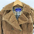 バーバリーブルーレーベル BURBERRY BLUE LABEL 裏地ノバチェック ベロア キルティング ピーコート レディース 38