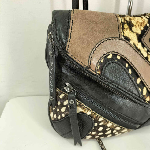 ISABELLA FIORE レオパード ハラコ ショルダーバッグ y2k レディース