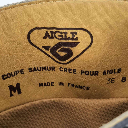 エーグル AIGLE MADE IN FRANCE COUPE SAUMUR フランス製 ラバー 乗馬 レイン ロング ブーツ レディース EUR:37