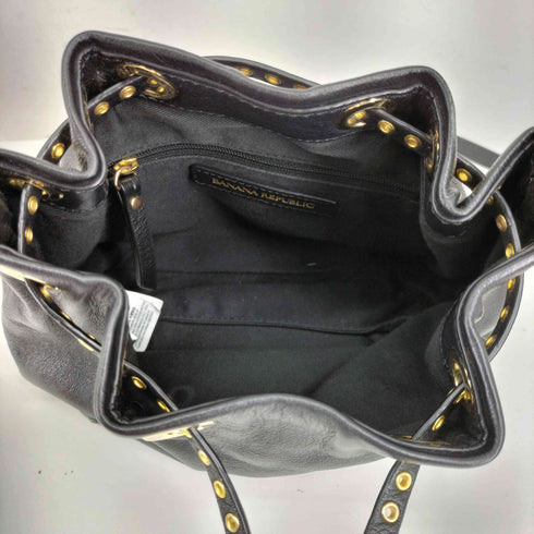 バナナリパブリック BANANA REPUBLIC 巾着 レザー ショルダーバッグ レディース