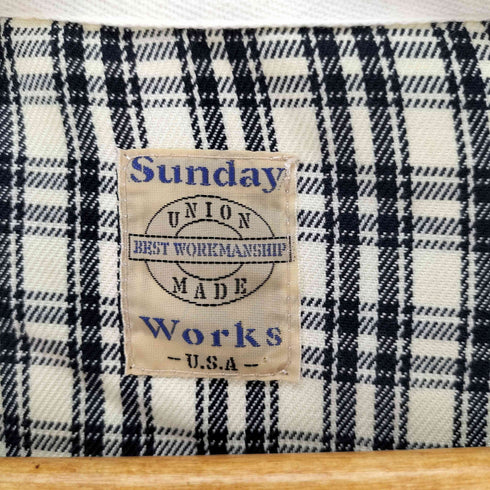 SUNDAY WORKS USA / USA製 チェック柄 カーディガン メンズ JPN:M