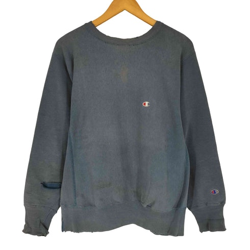 チャンピオン Champion 90s- MADE IN USA USA製 REVERSE WEAVE 襤褸 フェード クルーネック スウェット メンズ L