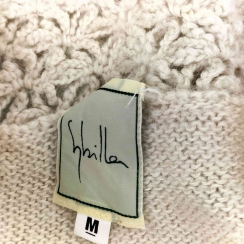シビラ Sybilla レースカラー アルパカニットカーディガン レディース M
