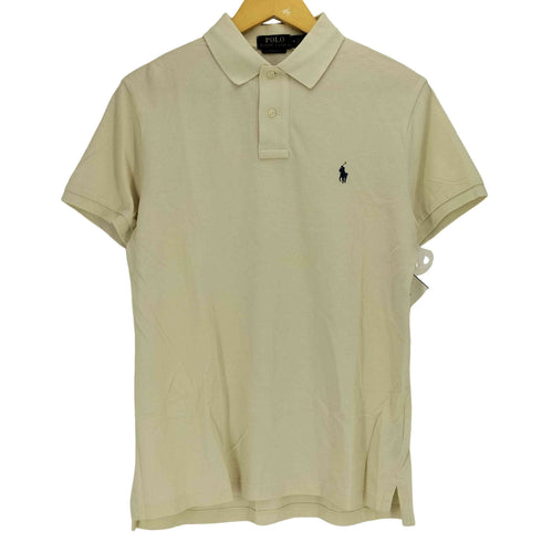 ポロラルフローレン POLO RALPH LAUREN 現行タグ CUSTOM SLIM FIT ロゴ 刺繍 鹿の子 S/S ポロシャツ メンズ import:M