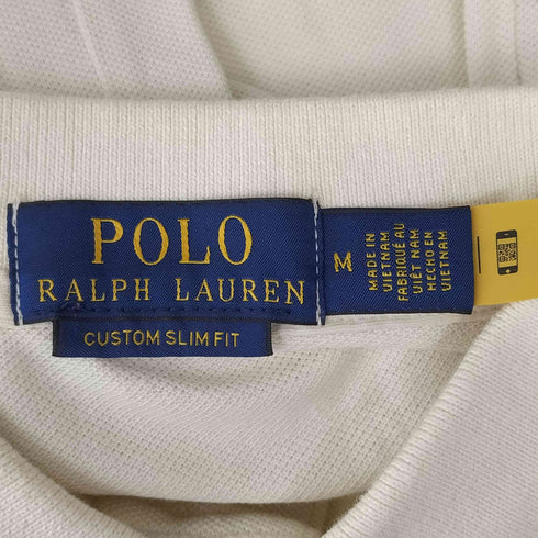 ポロラルフローレン POLO RALPH LAUREN 現行タグ CUSTOM SLIM FIT ロゴ 刺繍 鹿の子 S/S ポロシャツ メンズ import:M