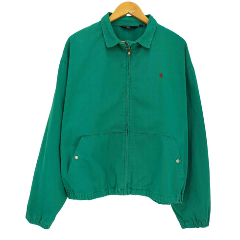 ポロバイラルフローレン Polo by RALPH LAUREN 80-90s 三角タグ USA製 ポニー刺繍 スイングトップ メンズ import:XL