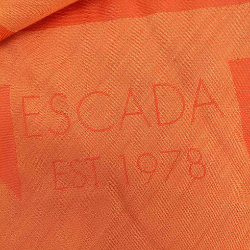 エスカーダ ESCADA ロゴ刺繍 大判ストール レディース