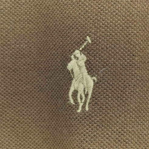 ポロラルフローレン POLO RALPH LAUREN 現行タグ CUSTOM SLIM FIT ロゴ 刺繍 鹿の子 S/S ポロシャツ メンズ import:M
