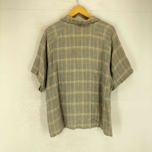 パタゴニア patagonia 00s- HEMP 麻100% チェック 開襟 オープンカラー 半袖 シャツ メンズ M