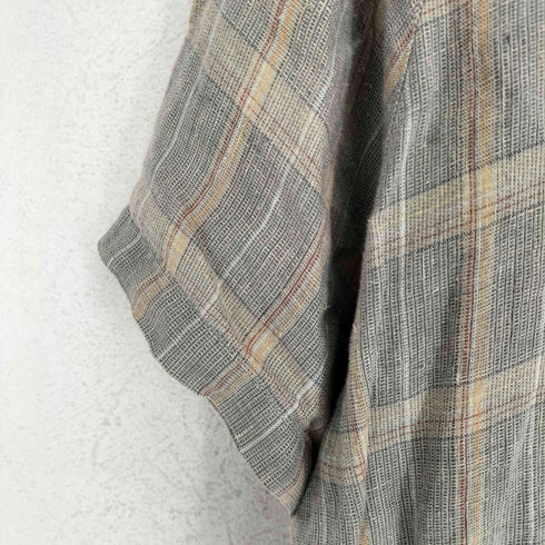 パタゴニア patagonia 00s- HEMP 麻100% チェック 開襟 オープンカラー 半袖 シャツ メンズ M