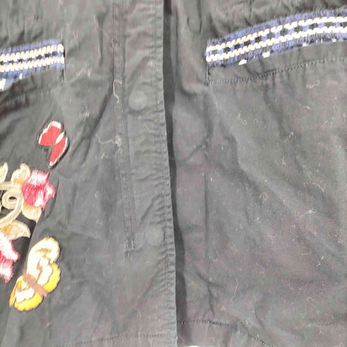 デシグアル Desigual 刺繍入り スタンドカラー ミディアム丈コート レディース 46