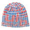 b.Eautiful Mix Checked Beanie-Purple Blue メンズ