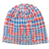 b.Eautiful Mix Checked Beanie-Purple Blue メンズ
